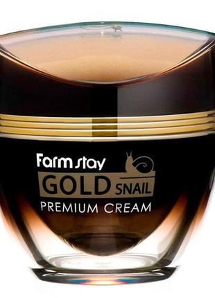 Антивозрастной крем farmstay gold snail premium cream3 фото