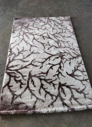 Ковер бежевый прямоугольный 2х3 турция ворсистый