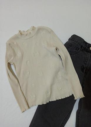 Гольф, водолазка в рубчик