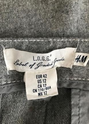 Классные стильные широкие полушерстяные брюки палаццо от h&m, размер 42, укр 48-504 фото