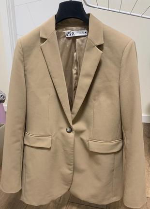 Пиджак жакет zara кэмэл цвета