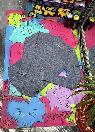 Вафельна меланжева кофта