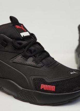 Шкіряні чоловічі кросівки puma мужские кроссовки пума из натуральной кожи