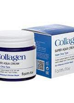 Зволожувальний крем для обличчя з колагеном 80 мл farmstay collagen super aqua cream4 фото