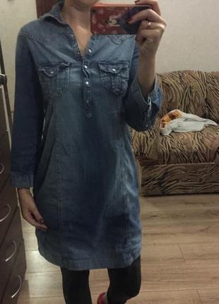 Шикарное актуальное джинсовое платье рубашка h&m5 фото