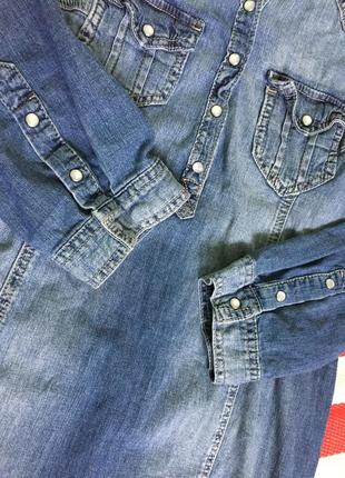 Шикарное актуальное джинсовое платье рубашка h&m9 фото