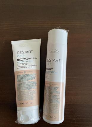 Набор шампунь и кондиционер для вьющихся волос revlon re/start curls