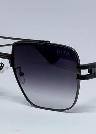 Мужские в стиле dita солнцезащитные очки черный градиент в черном металле1 фото