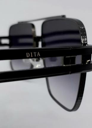 Мужские в стиле dita солнцезащитные очки черный градиент в черном металле7 фото