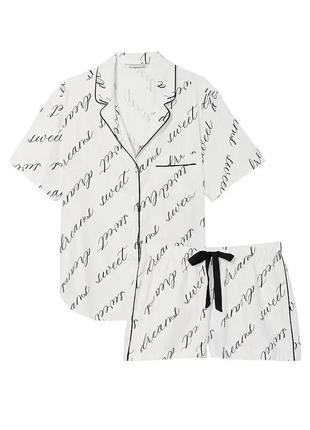 Фланелева піжама вікторія сікрет victoria's secret оригінал шорти сорочка3 фото