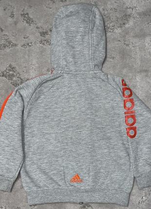 Спортивная кофта зип худи adidas performance(рост:96-104)2 фото