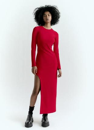 Асиметрична сукня довжини міді zara