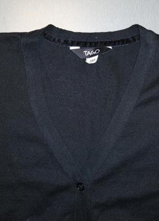 Вязаний трикотажний жилет, кофта безрукавка, шкільна форма tago чорний7 фото