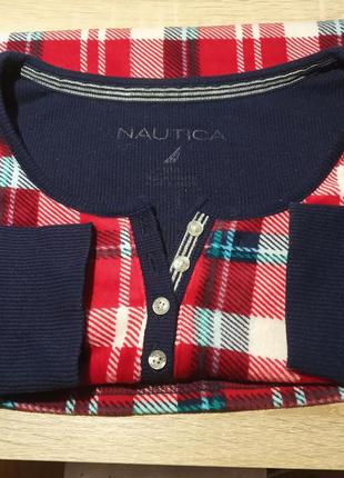 Домашня кофта піжама у клітинку мікрофірба топ якості nautica7 фото