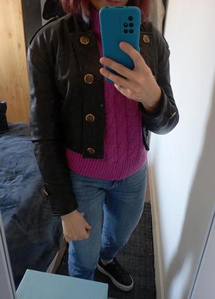 Натуральна куртка шкіра s xs вінтаж