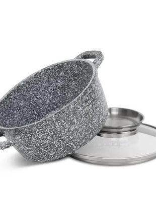 Набір каструль (казанів) edenberg із антипригарним гранітним покриттям. набір кухонного посуду eb-81473 фото