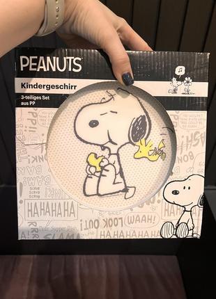 Набор детской посуды, прекрасное качество peanuts
