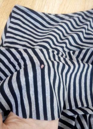 Сіра юбка в чорну полоску/полосата спідниця/рюші/select6 фото