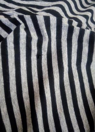 Сіра юбка в чорну полоску/полосата спідниця/рюші/select7 фото
