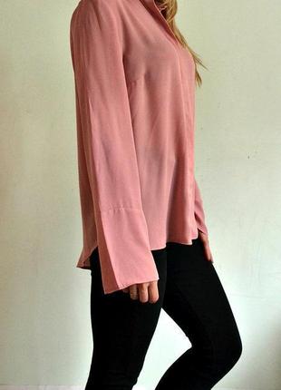 Нюдово-розовая блуза 122 фото