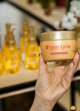 Маска для глубокого питания beaver marula oil hair mask для сухих и поврежденных волос 250 мл1 фото