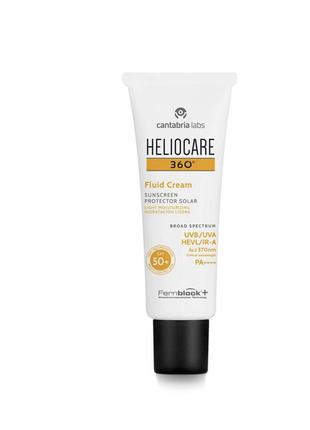 Сонцезахисний крем-флюїд spf50+ для всіх типів шкіри / heliocare 360º fluid cream spf50+ cantabria labs 50 мл