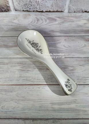 Керамическая подставка под ложку длина - 25см, высота - 2.5см