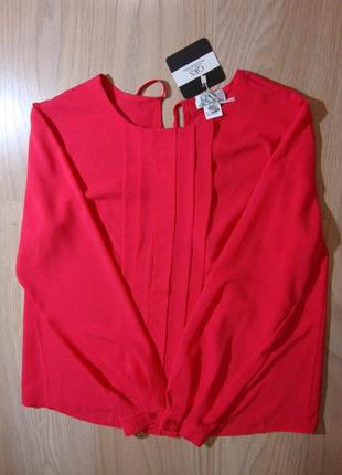 Дизайнерська червона нарядна блузка oks3 фото