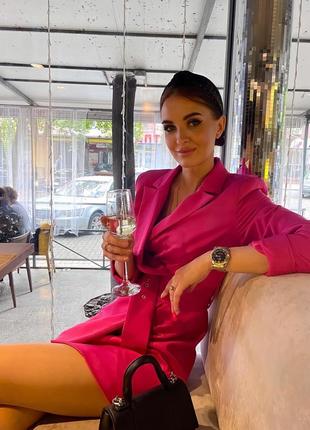 Платье пиджак розовое