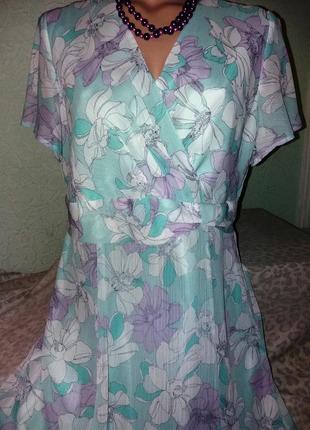 Романтическое легкое платье в пастельных тонах с цветочным принтом,eаstex,48-52разм.2 фото
