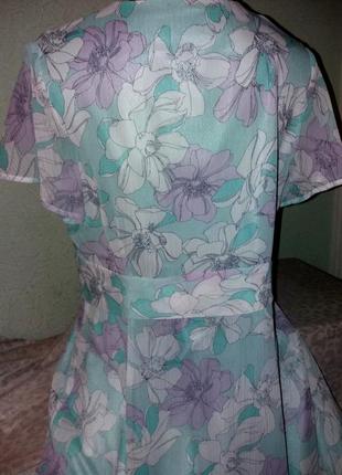 Романтическое легкое платье в пастельных тонах с цветочным принтом,eаstex,48-52разм.3 фото