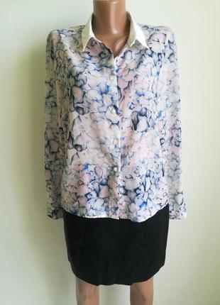 Красивая блуза в цветочки5 фото