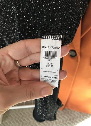 Розкішний чорний боді з блискітами river island 🖤💫4 фото