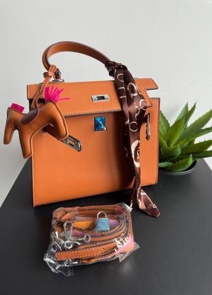 Сумка в стиле ермес гермес hermes кожа