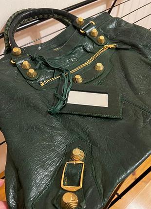 Сумка balenciaga city із шовкової шкіри ягня