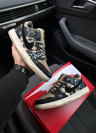 Мужские кроссовки nike sb dunk low travis scott2 фото