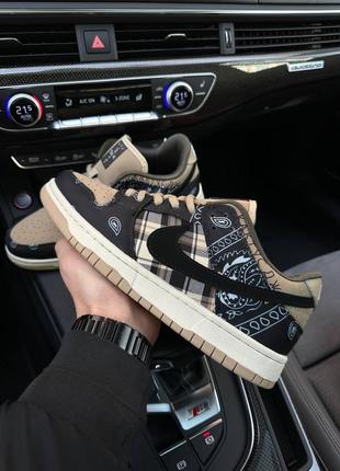 Мужские кроссовки nike sb dunk low travis scott6 фото