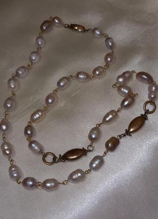 Ожерелье,натуральный жемчуг2 фото