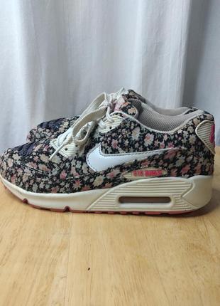 Nike air max 90 — кроссовки с цветочным принтом цветок жасмина 23.5см стелька