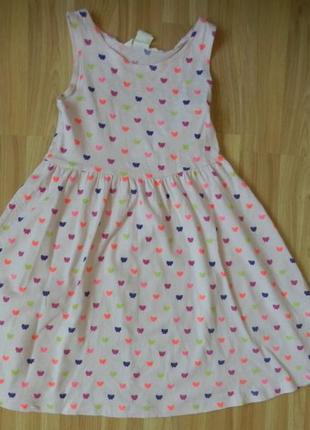 Фирменное платье h&m малышке 4-6 лет состояние отличное