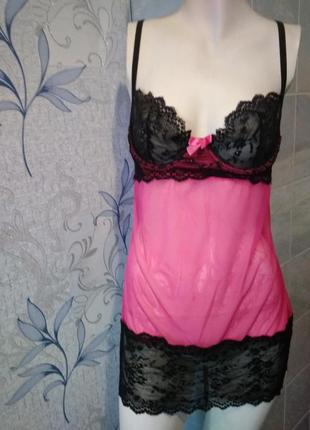 Пеньюар з мереживом, розмір xl.