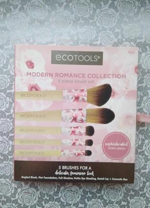 Набір кистей для макіяжу ecotools modern romance пудра контуринг тон ьаза тіні брови губи