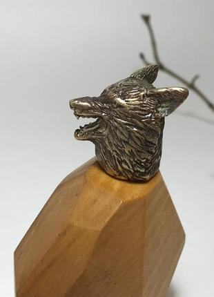 Наперсток из бронзы, наперстки из бронзы, наперсток "волк", скульптура из бронзы, фигурка бронзовая4 фото