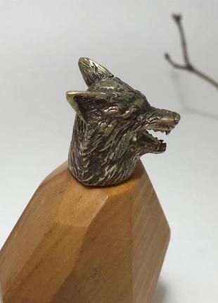 Наперсток из бронзы, наперстки из бронзы, наперсток "волк", скульптура из бронзы, фигурка бронзовая5 фото