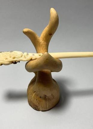 Шпилька з кістки, аксесуар, шпилка для волосся "геккон", шпилька кістяна, шпилка з кістки "ящірка"5 фото