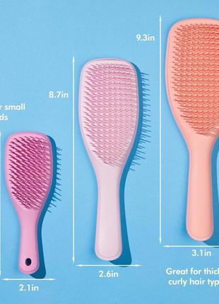 Расческа для волос большая, персиковая tangle teezer the wet detangler peach gloss large size hairbrush5 фото