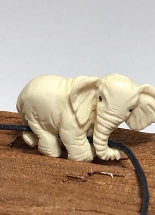 Підвіс кулон "слон" з бивня мамонта1 фото