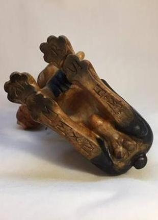 Коллекционная статуэтка "собака с костью", статуэтка из дерева, фигурка из дерева, скульптура из дерева8 фото