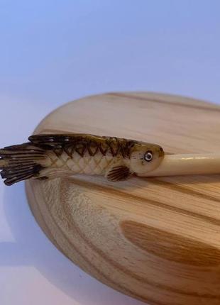 Шпилька для волосся з кістки ′рибка′9 фото