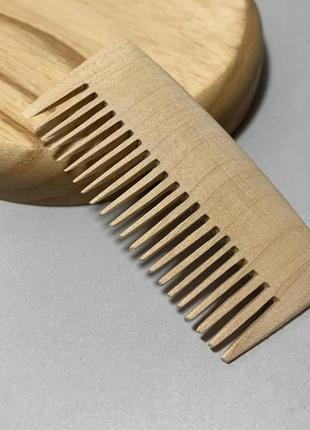 Гребень деревянный для волос, для бороды и усов клен2 фото